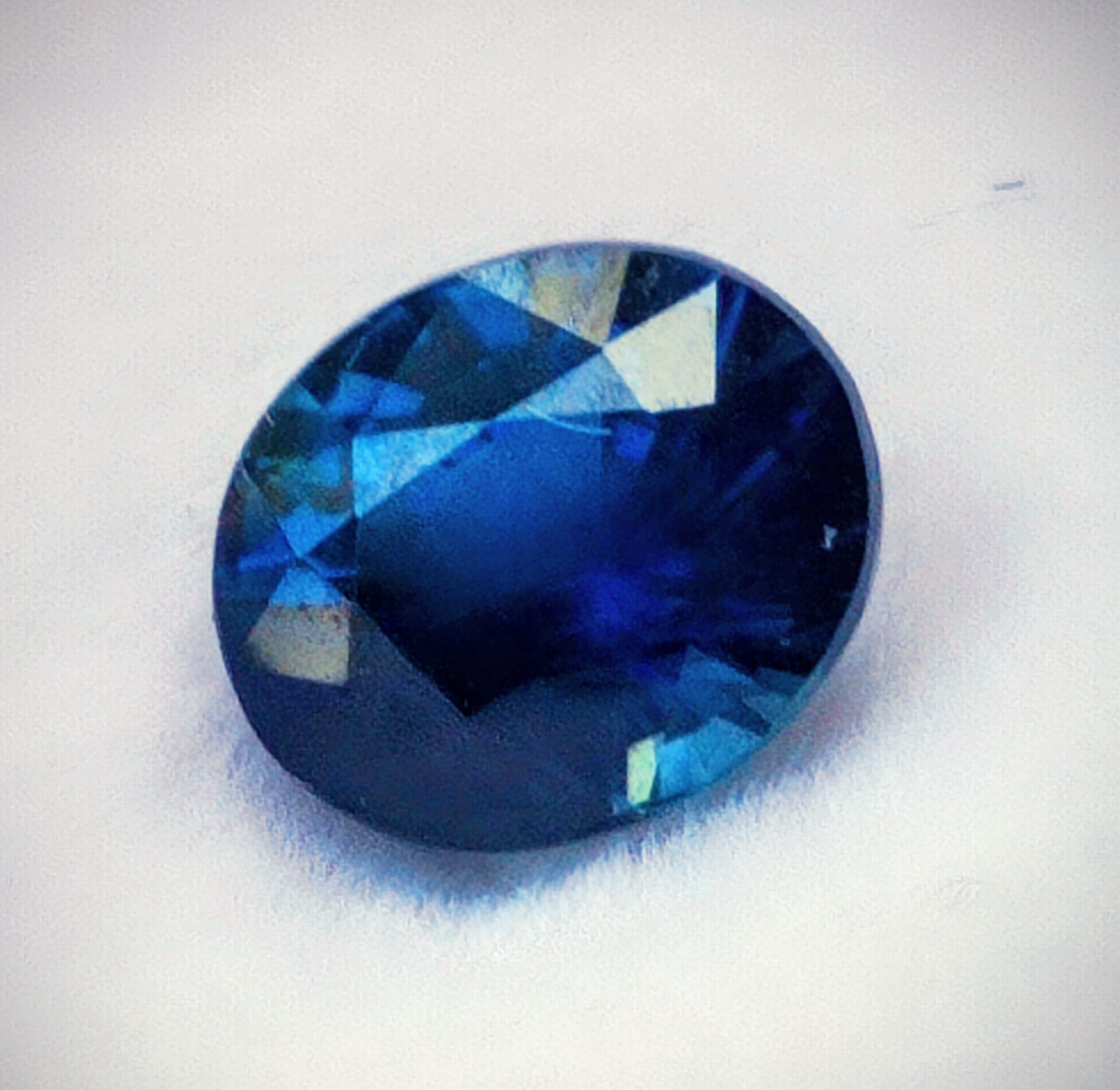 Teal sapphire gemstone