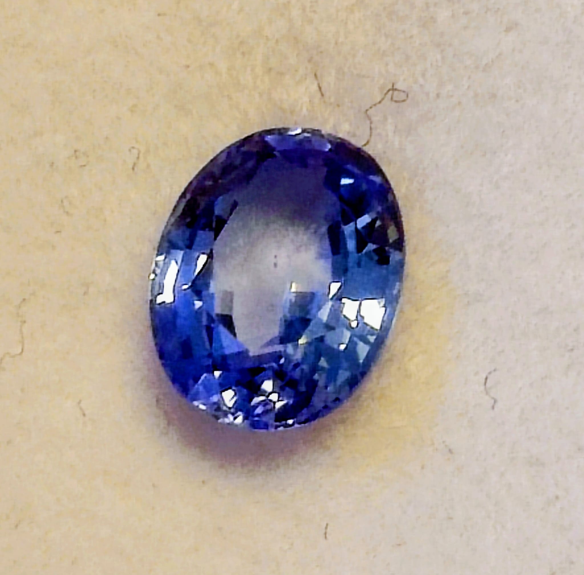 Blue sapphire large oval gemstone